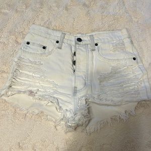 Carmar White Jean Shorts